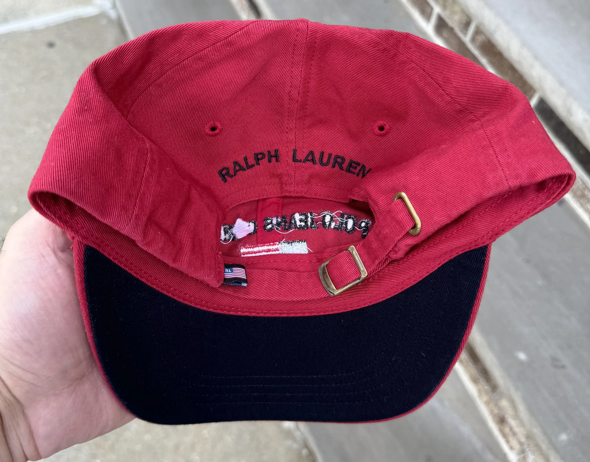Vintage Polo Jeans Co Ralph Lauren Red Strapback — RootsBK
